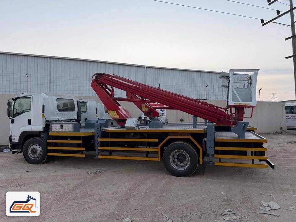 20 m aerial work platform with the boom raised during commissioning