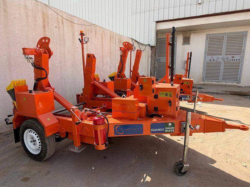 A batch of GQAM25 cable drum trailers ready for handover A batch of GQAM25 cable drum trailers ready for handover